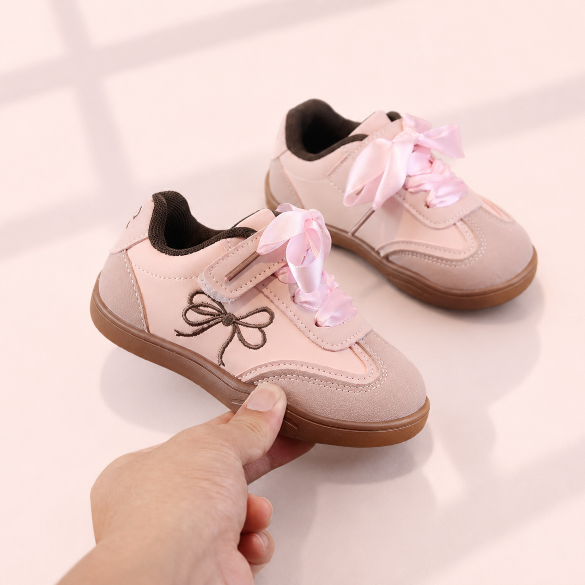 Satin Ribbon Retro Sneakers