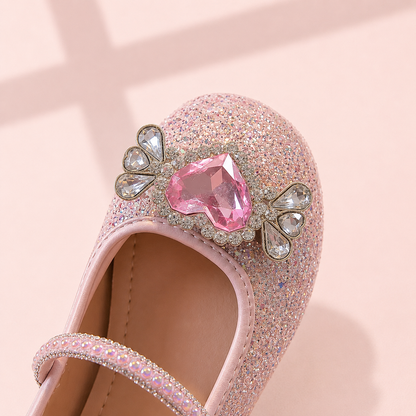 Crystal Heart Princess Shoes