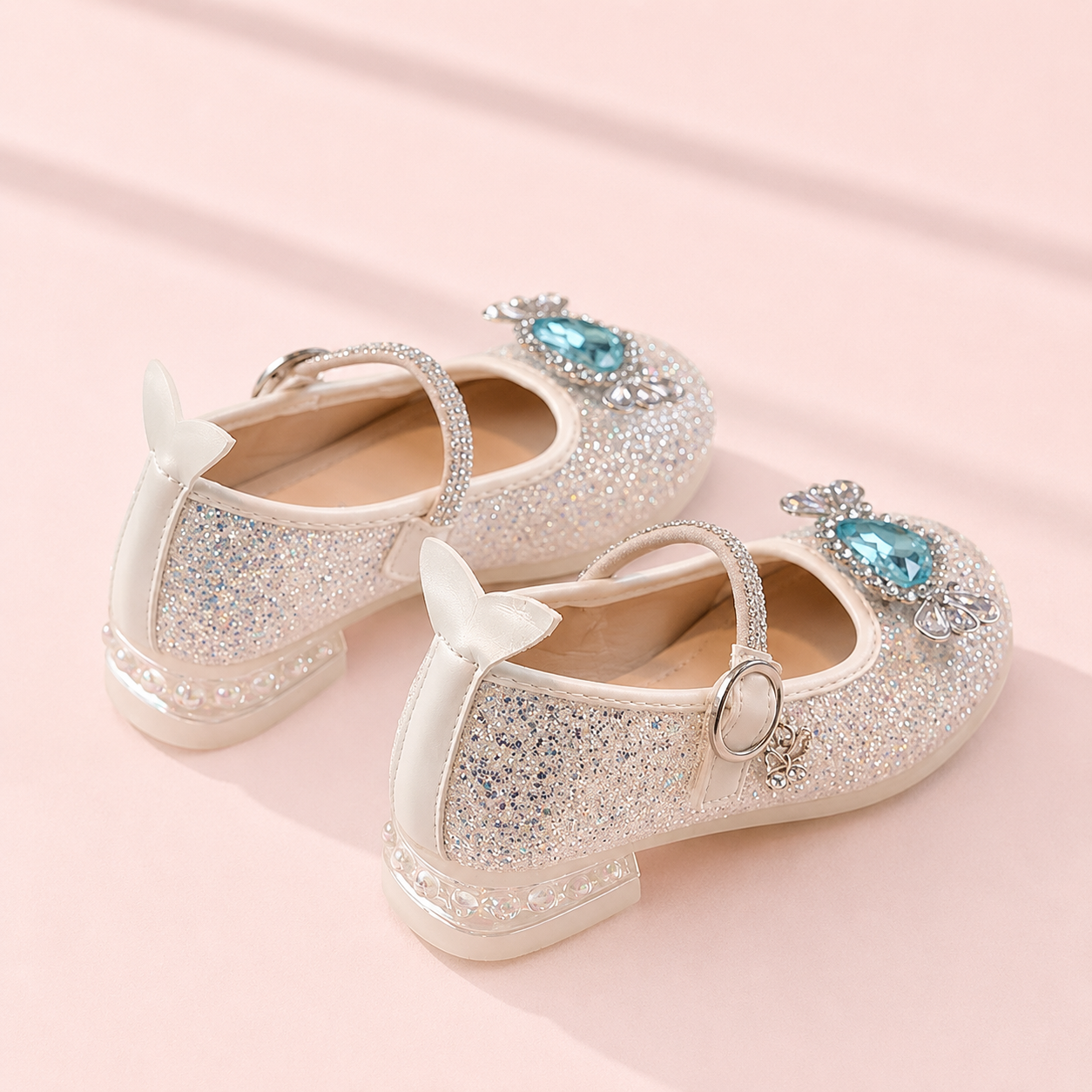 Crystal Heart Princess Shoes