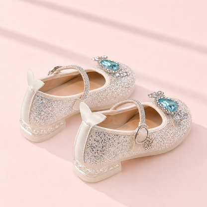 Crystal Heart Princess Shoes