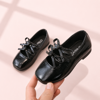 Double Bow Metallic Flats