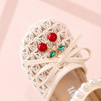 Cherry Lace Pearl Sandals