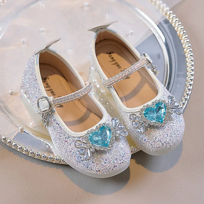 Crystal Heart Princess Shoes