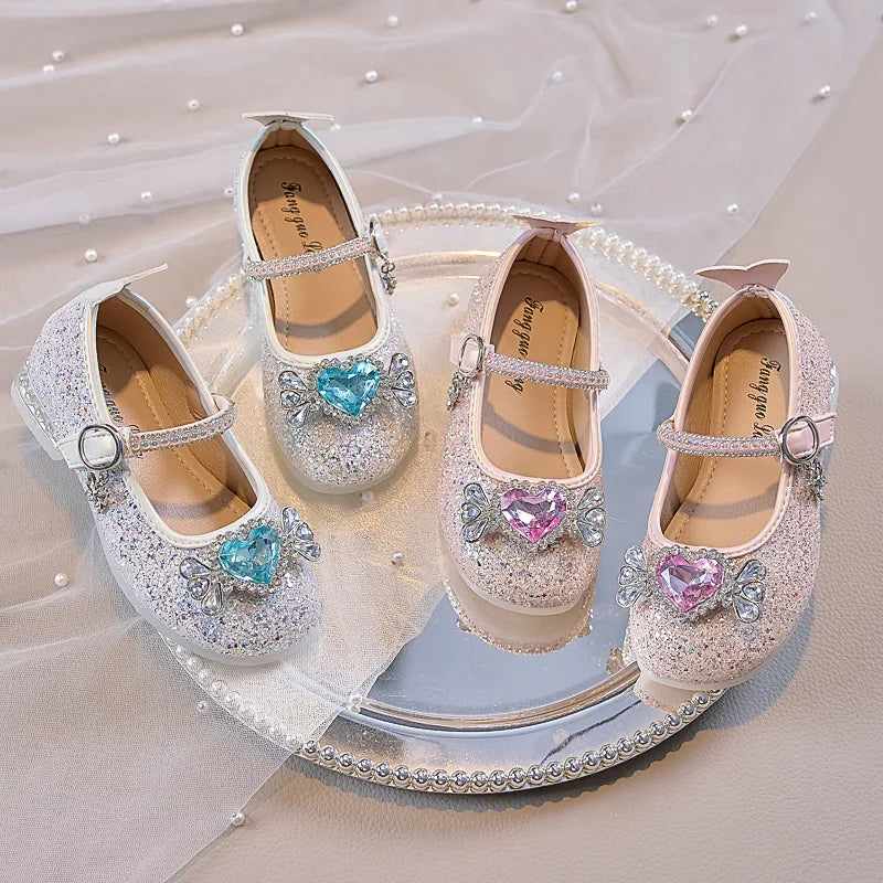 Crystal Heart Princess Shoes