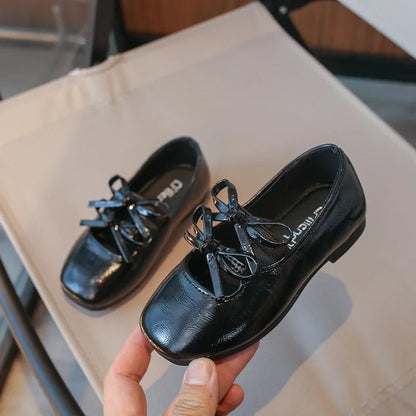 Double Bow Metallic Flats