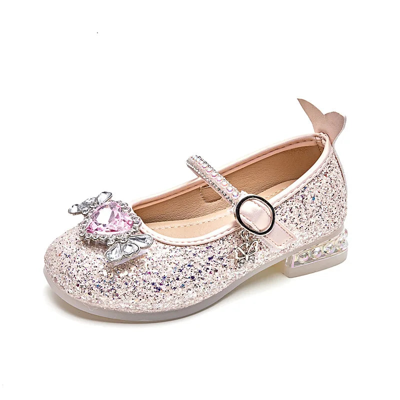 Crystal Heart Princess Shoes