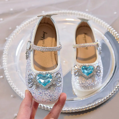 Crystal Heart Princess Shoes