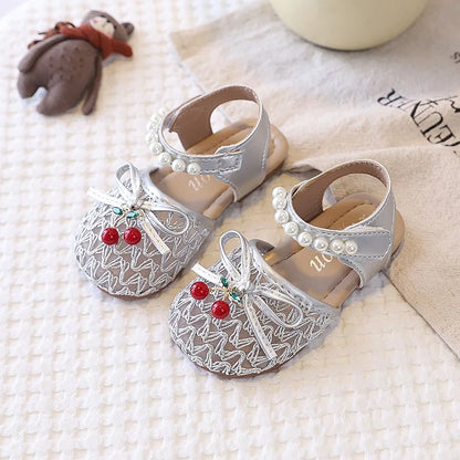 Cherry Lace Pearl Sandals