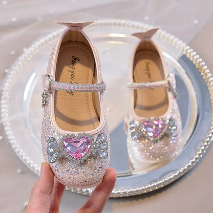 Crystal Heart Princess Shoes