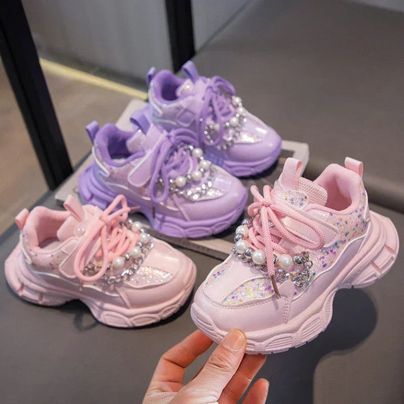 Pearl & Sparkle Chunky Sneakers