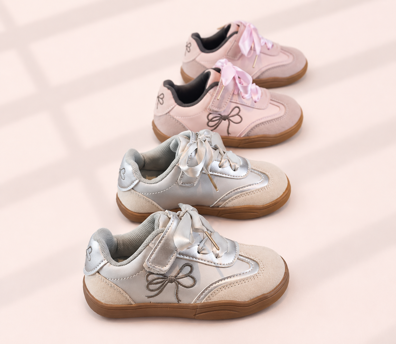 Satin Ribbon Retro Sneakers