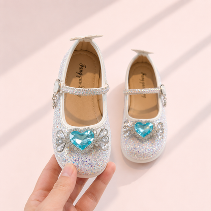 Crystal Heart Princess Shoes