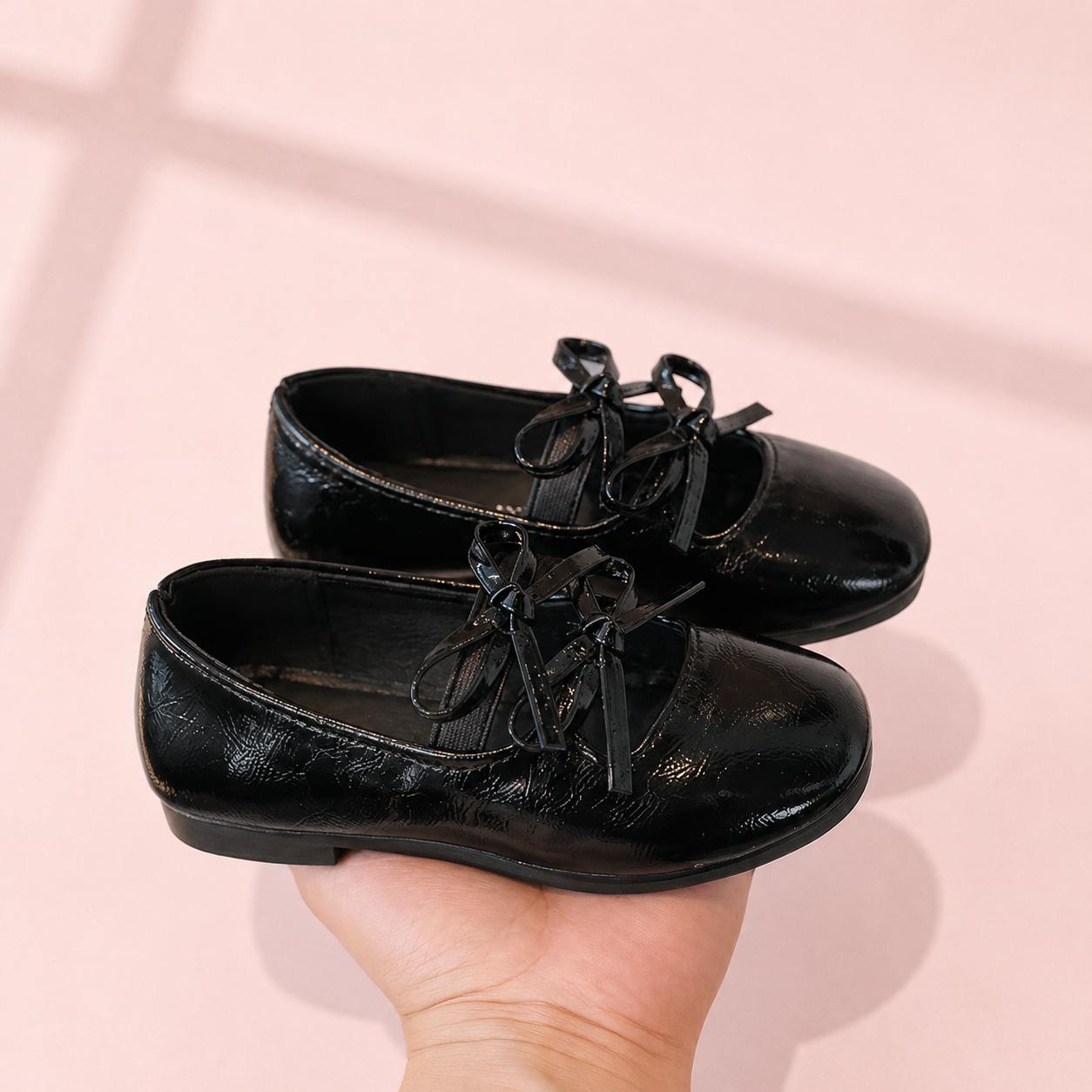 Double Bow Metallic Flats