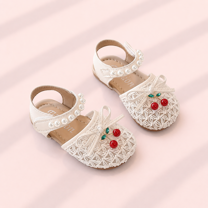 Cherry Lace Pearl Sandals
