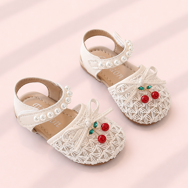 Cherry Lace Pearl Sandals